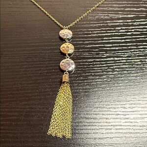 Banana Republic Gold Tassel Necklace
